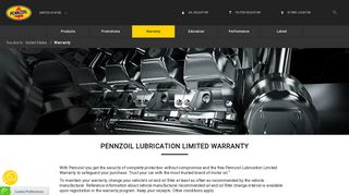 Pennzoil Lubrication Limited Warranty - Pennzoil | United States
