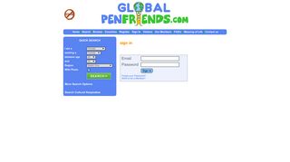 Sign In to Global Penfriends