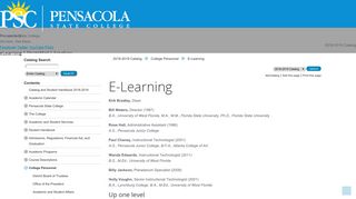 Pensacola State College - E-Learning