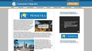 Pensacola State College District Employment, Jobs | Employment ...