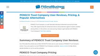 PENSCO Trust Company User Reviews, Pricing, & Popular Alternatives