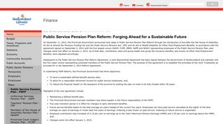 Public Service Pension Plan - PSPP | Finance