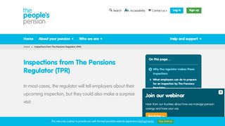 Inspections from The Pensions Regulator - The People's Pension