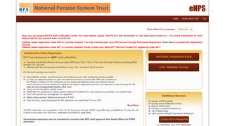eNPS - National Pension System - NSDL