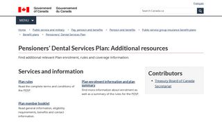 Pensioners' Dental Services Plan: Additional resources - Canada.ca