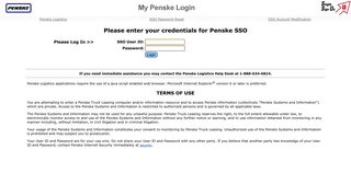 SSO Employee Login - Penske Logistics