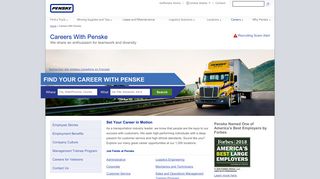 Careers with Penske Truck Leasing and Penske Logistics