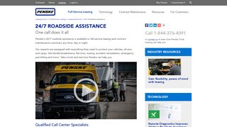 24 Hour Roadside Assistance - Penske Truck Leasing