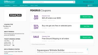 PENSRUS Coupons & Promo Codes 2019: $25 off