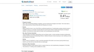 pentahotel Reading - Hotel WiFi Test