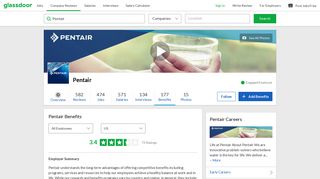 Pentair Employee Benefits and Perks | Glassdoor
