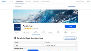 Working at Pentair, Inc.: 165 Reviews about Pay & Benefits | Indeed.com