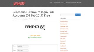 Penthouse Premium login Full Accounts - xpassgf