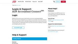 Login & Support | ADP Accountant Connect - ADP.com