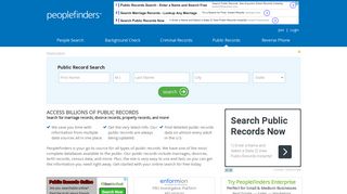 Public Records Search – PeopleFinders
