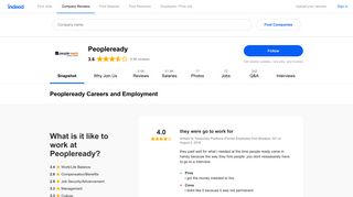 Peopleready Careers and Employment | Indeed.com