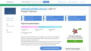 Access webmail.swiftdsl.com.au. Login to People Telecom