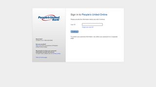 Sign in to People's United Online
