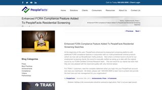 Enhanced FCRA Compliance Feature Added To PeopleFacts ...