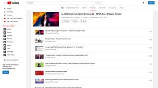 PeopleFinders Login Passwords - 100% Free People Finder - YouTube