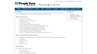 Online Banking with PC Access - People First FCU