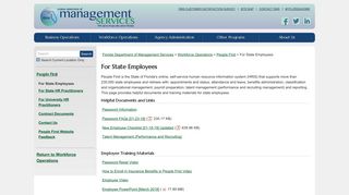 For State Employees / People First / Workforce Operations / Florida ...