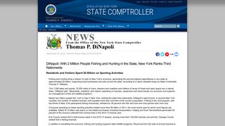 DiNapoli: With 2 Million People Fishing and Hunting in the State, New ...
