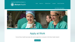 Current Teammates - Carolinas HealthCare System Jobs - Atrium Health
