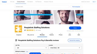 Peoplelink Staffing Solutions Pay & Benefits reviews - Indeed