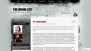 People Matter | The Whine List