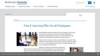 Free E-learning Offer for all Employees - Bertelsmann University