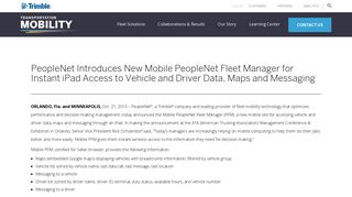 Mobile PeopleNet Fleet Manager (PFM) | Trimble Transportation Mobility