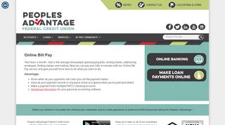 Online Bill Pay - Peoples Advantage Federal Credit Union
