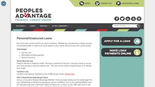 Personal Loans - Peoples Advantage Federal Credit Union