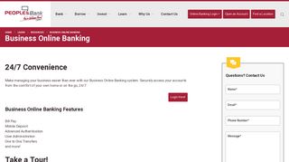 Business Online Banking |PeoplesBank: Smart Banking