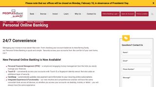 Personal Online Banking |PeoplesBank: Smart Banking
