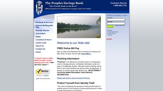 Welcome to The Peoples Savings Bank
