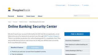 Online Banking Security Center - Peoples Bank