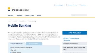 Mobile Banking - Peoples Bank