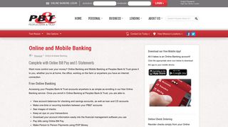 Peoples Bank & Trust - Free online banking mobile banking & other ...