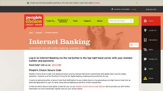 Help with Internet Banking | People's Choice Credit Union