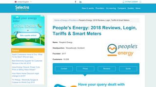 People's Energy: 2018 Reviews, Login, Tariffs & Smart Meters | Selectra
