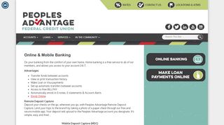 Online & Mobile Banking - Peoples Advantage Federal Credit Union