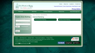 Internet Banking - The Peoples Bank