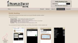 Mobile Banking - PeoplesTrust Bank