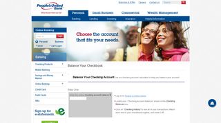 checkbook balance - People's United Bank