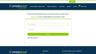 Sign In to your account for easy Job search - PeopleScout Careers