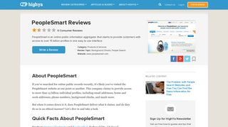 PeopleSmart Reviews - Is it a Scam or Legit? - HighYa