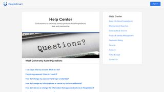 Help Center | PeopleSmart