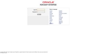 Sign out - Oracle | PeopleSoft Enterprise 8 Sign-in
